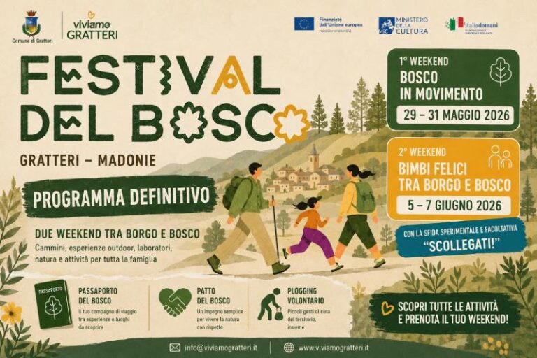 Festival del Bosco a Gratteri: online il programma definitivo dei due weekend tra natura, trekking e attività per famiglie
